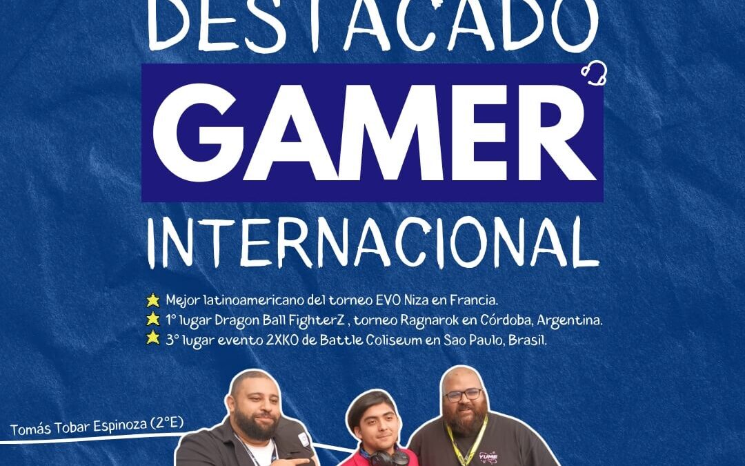 Estudiante de Segundo Medio destaca internacionalmente en torneos de deportes electrónicos con apoyo del colegio