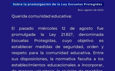 Comunicado sobre la promulgación de la Ley Escuelas Protegidas