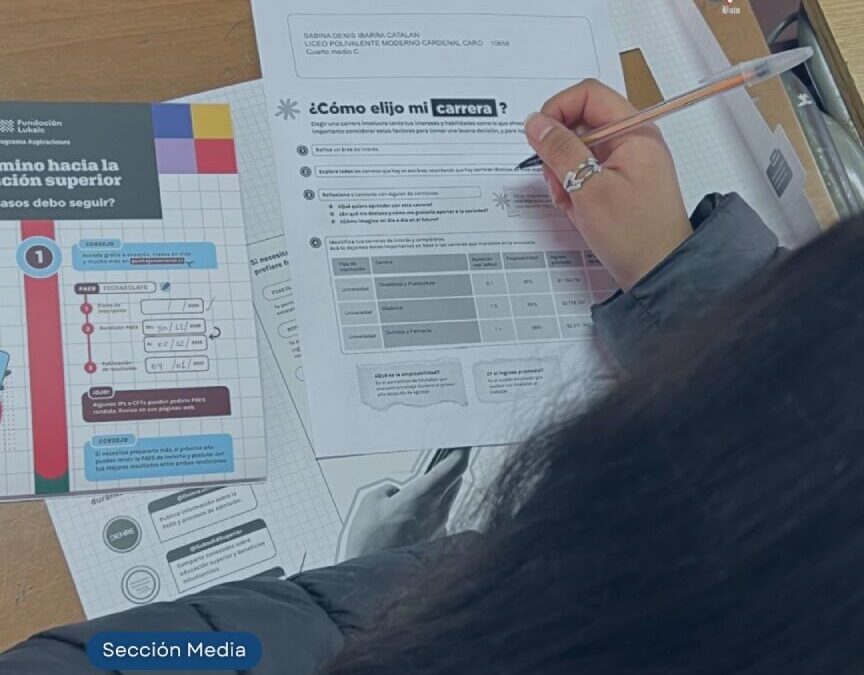 Mirando hacia la educación superior: Estudiantes de Cuarto Medio participan en jornada junto a la Fundación Luksic
